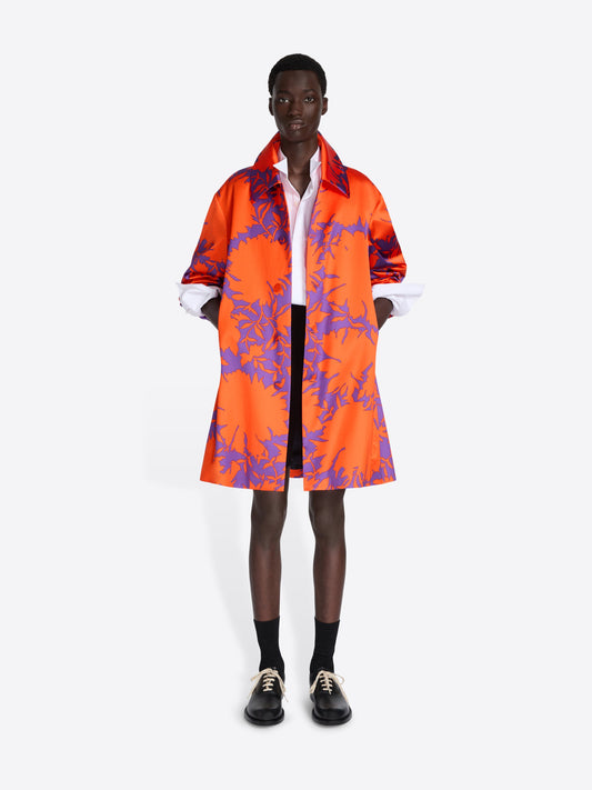 Printed Satin Coat