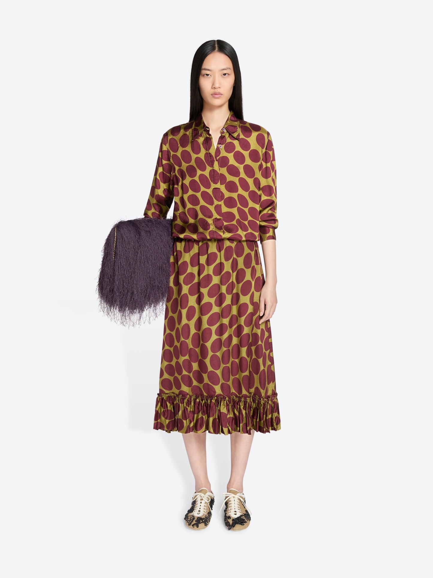 Printed Ruffled Skirt