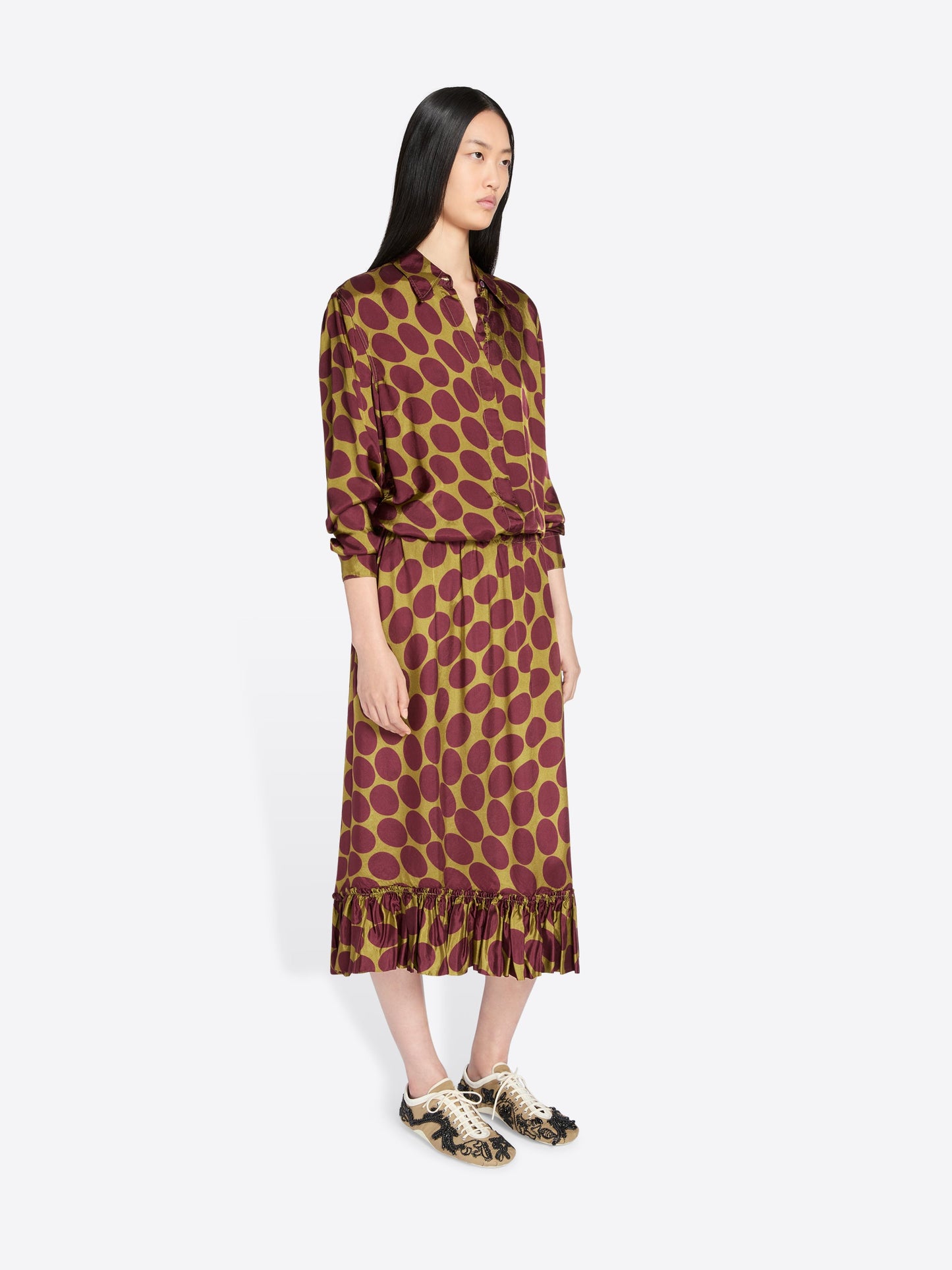Printed Ruffled Skirt
