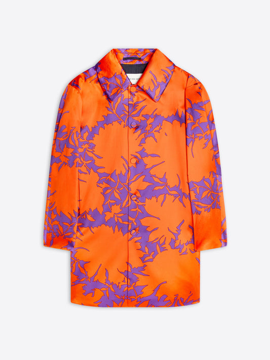 Printed Satin Coat